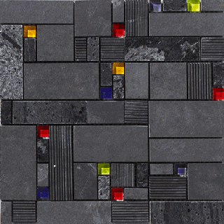 Vives Satinados Mosaico Taki Negro 