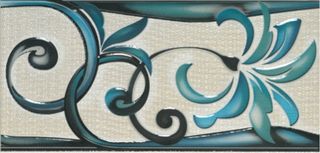 Porcelanite 421 Azul/Perla Cenefa