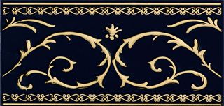 Petracers Grand Elegance gold Narciso-B Grande ORO 24kt su Blu