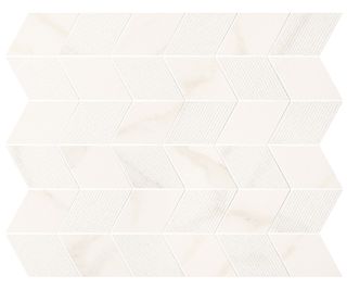 Panaria Trilogy Mosaico Freccia Calacatta White