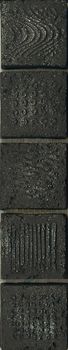 La fabbrica Pietra lavica Crystal border mix tex Black Listello