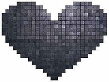 Fap Mosaici Cuore Nero Mosaico