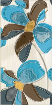 Fanal Line Decorado Line Flor Azul
