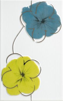 Fanal Picasso Decorado Picasso Flor Pistacho-Azul