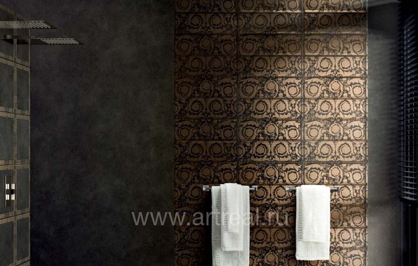 Керамическая плитка Versace Solid Gold в интерьере
