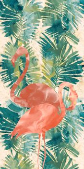 ABK Wide & Style Tropical Flamingo