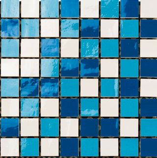 Alta Ceramica Cristall Mosaico Blu/Azzurro/Bianco
