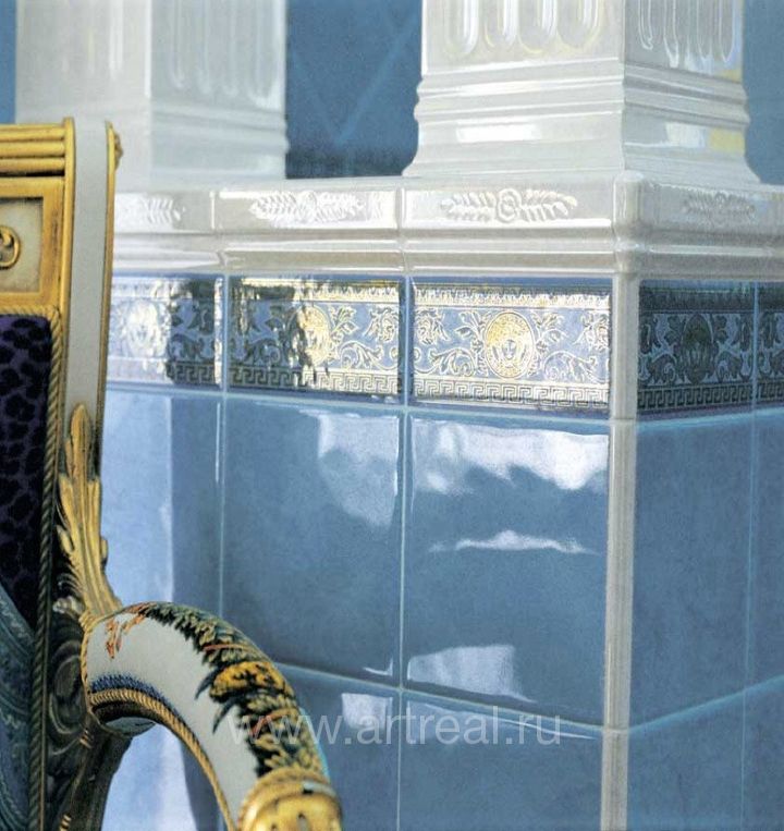 Керамическая плитка Gardenia (Versace) Luxor в интерьере