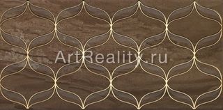 Vitra Ethereal Gold Geometric Decor Brown Parlak Glossy