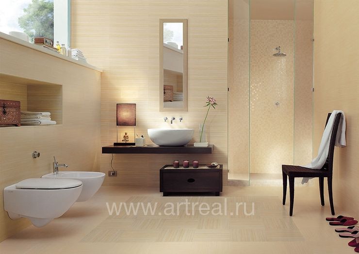 Интерьер плитки Fap Velvet в цвете Beige Inserto.